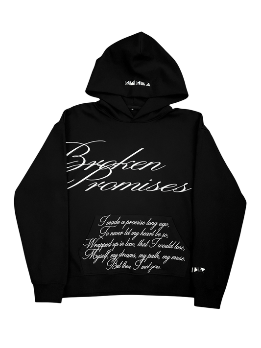 BLACK ‘BROKEN PROMISES’ HOODIE